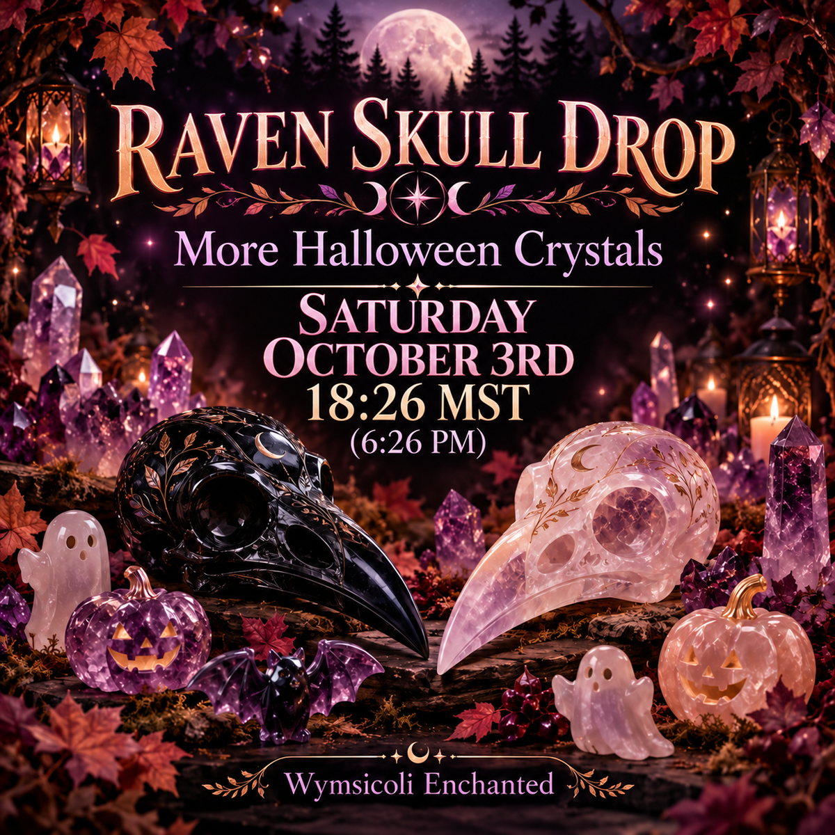 Raven Skull Drop
