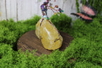 Color Burst Bonsai – Mixed Gemstone Wire Tree on Yellow Calcite