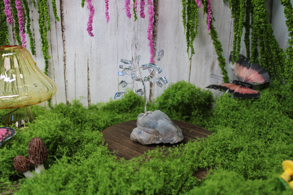 Eye of the Storm Bonsai – Blue Calcite Gemstone Tree