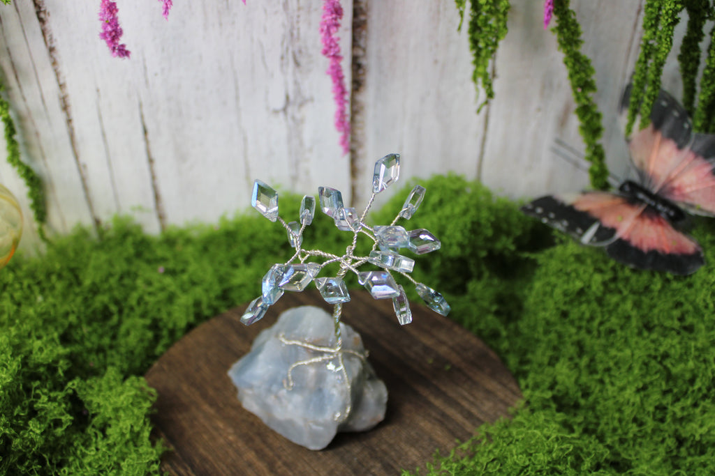 Eye of the Storm Bonsai – Blue Calcite Gemstone Tree
