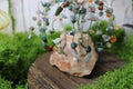Green Earth Goddess Willow – Indian Agate Gemstone Tree on Natural Stone