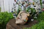 Green Earth Goddess Willow – Indian Agate Gemstone Tree on Natural Stone