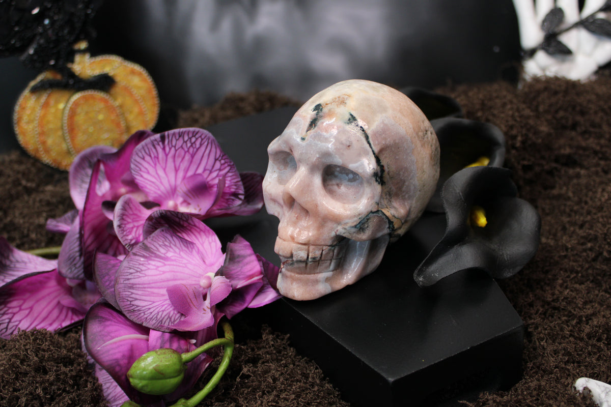 Sakura Agate Skull – Choose Your Piece