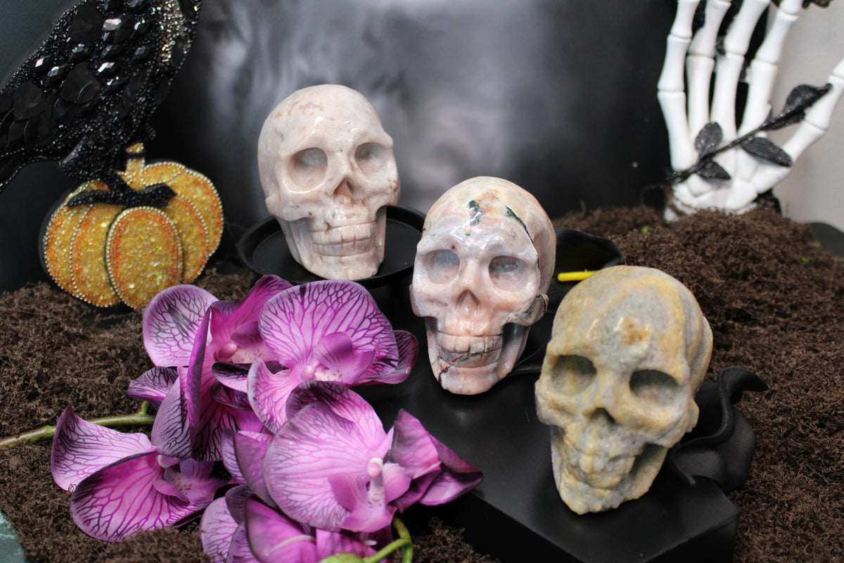 Sakura Agate Skull – Choose Your Piece
