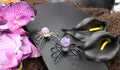 Crystal Spider – Choose Your Stone & Metal | Enchanted Forest Selection