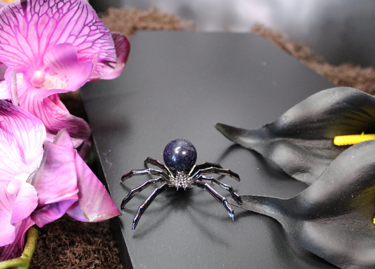 Crystal Spider – Choose Your Stone & Metal | Enchanted Forest Selection