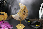 Yellow Crazy Lace Agate Moon – Choose Your Piece