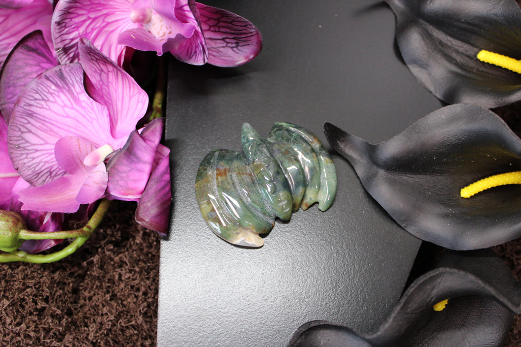 Moss Agate Bat – Choose Your Piece