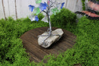 Moonbell Grove – Miniature Flower Tree on Natural Granite