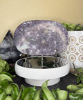 Natural Crystal Lepidolite Slice with Stand