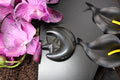 Gold & Silver Obsidian Moon and Star – Choose Your Stone Type