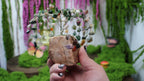 Green Earth Goddess Willow – Indian Agate Gemstone Tree on Natural Stone