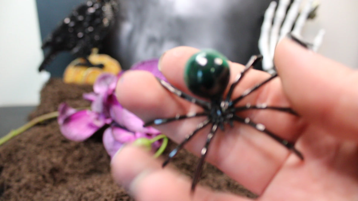 Crystal Spider – Choose Your Stone & Metal | Enchanted Forest Selection