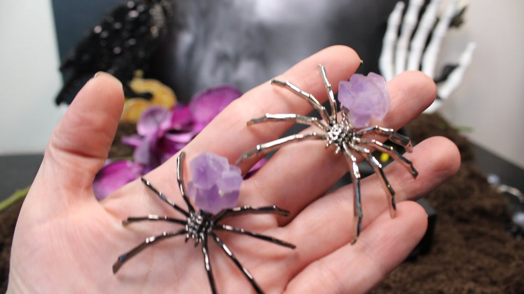 Crystal Spider – Choose Your Stone & Metal | Enchanted Forest Selection