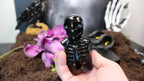 Black Obsidian Skeleton Bust