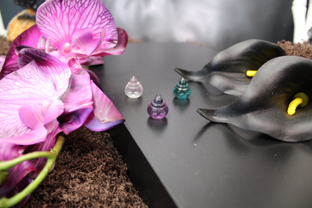 Fluorite Mini Ghost or Pumpkin – Enchanted Forest Selection