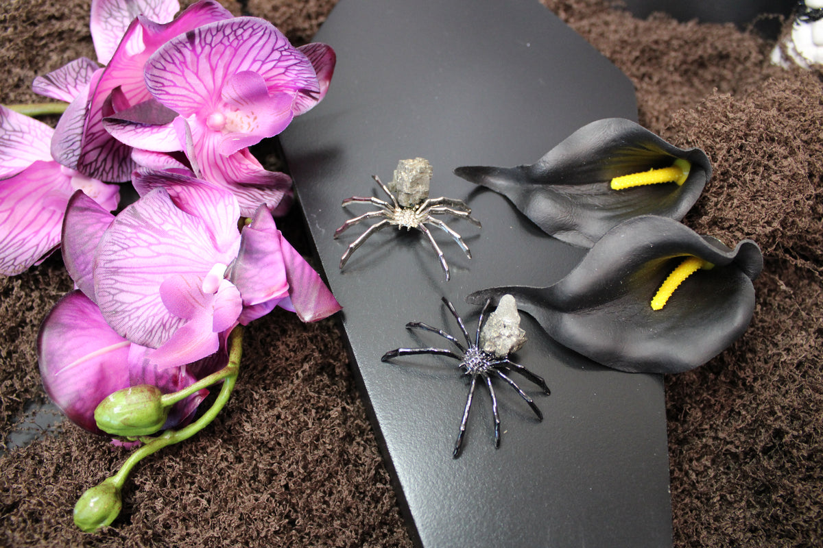 Crystal Spider – Choose Your Stone & Metal | Enchanted Forest Selection