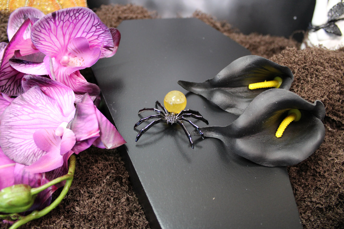 Crystal Spider – Choose Your Stone & Metal | Enchanted Forest Selection